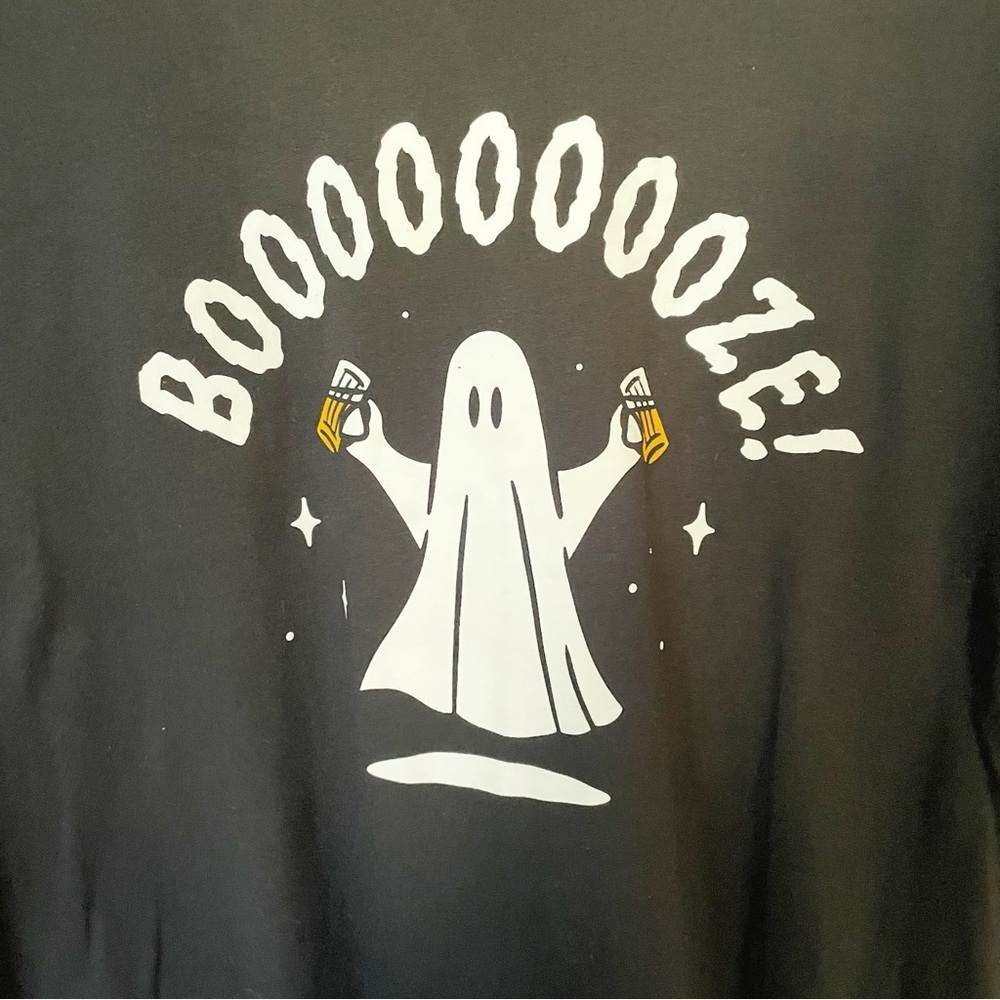 Old Navy Unisex Short Sleeve Crewneck Cotton Blend Black Ghost Tee Size XL - Picture 3 of 6